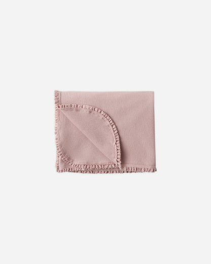 Quincy Mae Waffle Baby Blanket - Mauve