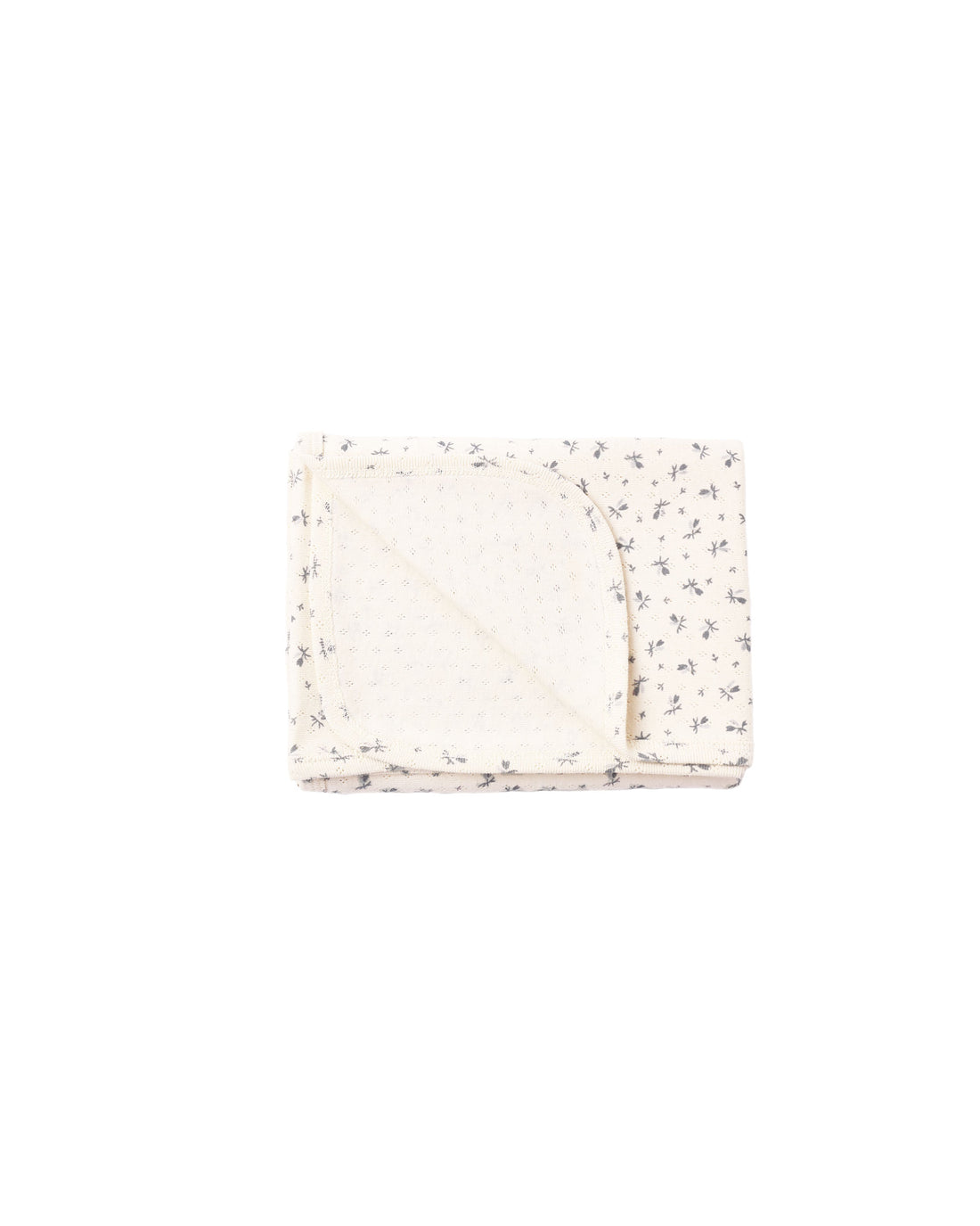 Quincy Mae Pointelle Baby Blanket - Blue Ditsy