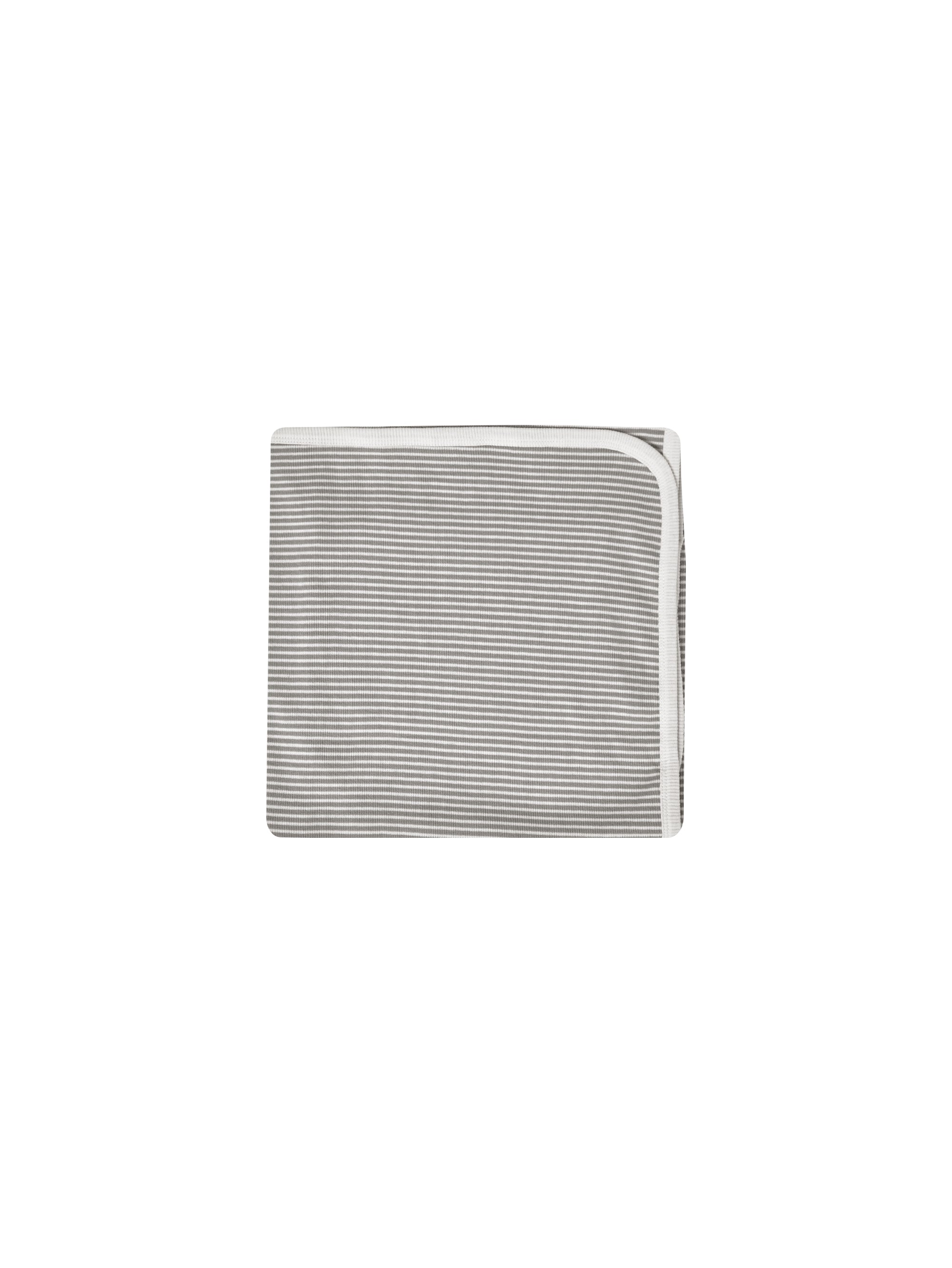 Quincy Mae Ribbed Baby Blanket - Lagoon Micro Stripe