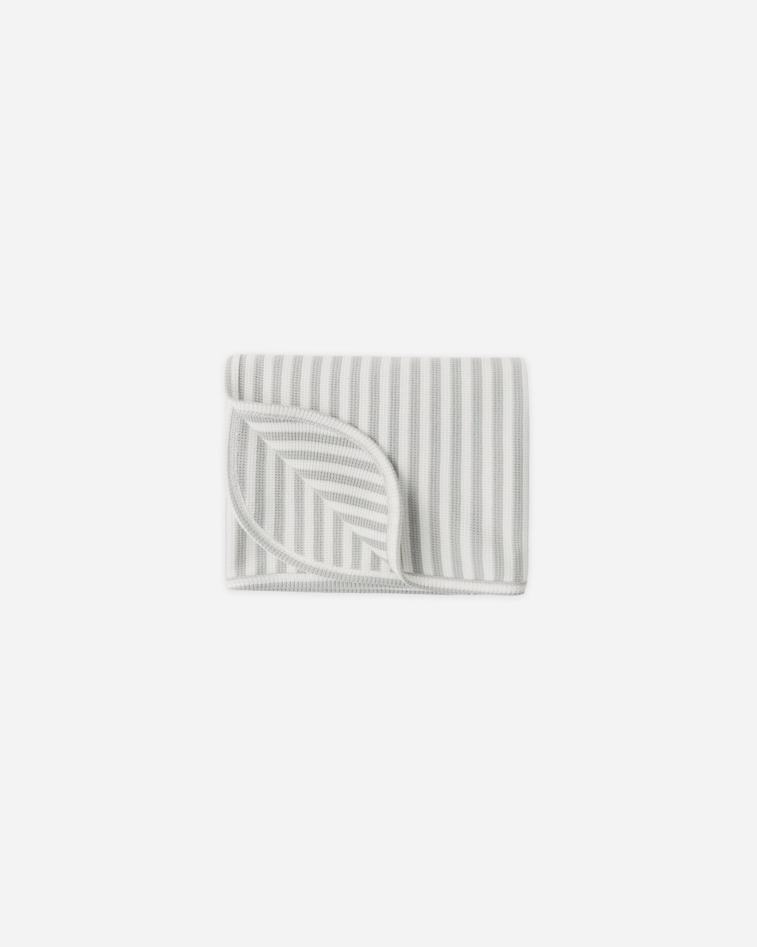 Quincy Mae Waffle Baby Blanket - Sage Stripe