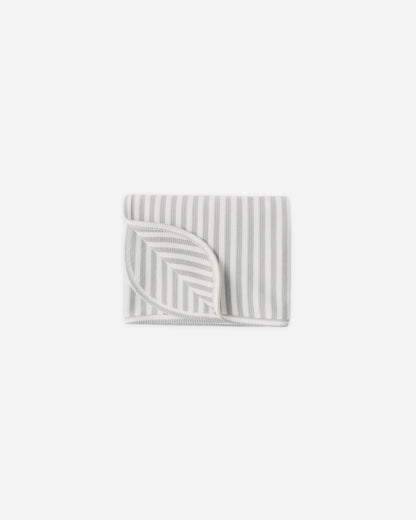 Quincy Mae Waffle Baby Blanket - Sage Stripe