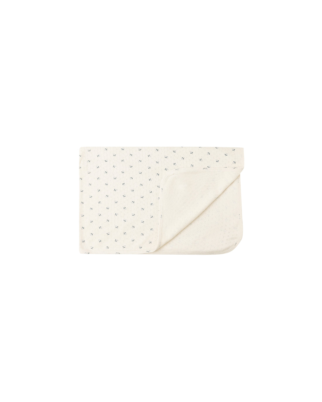 Quincy Mae Pointelle Baby Blanket - Blue  Ditsy