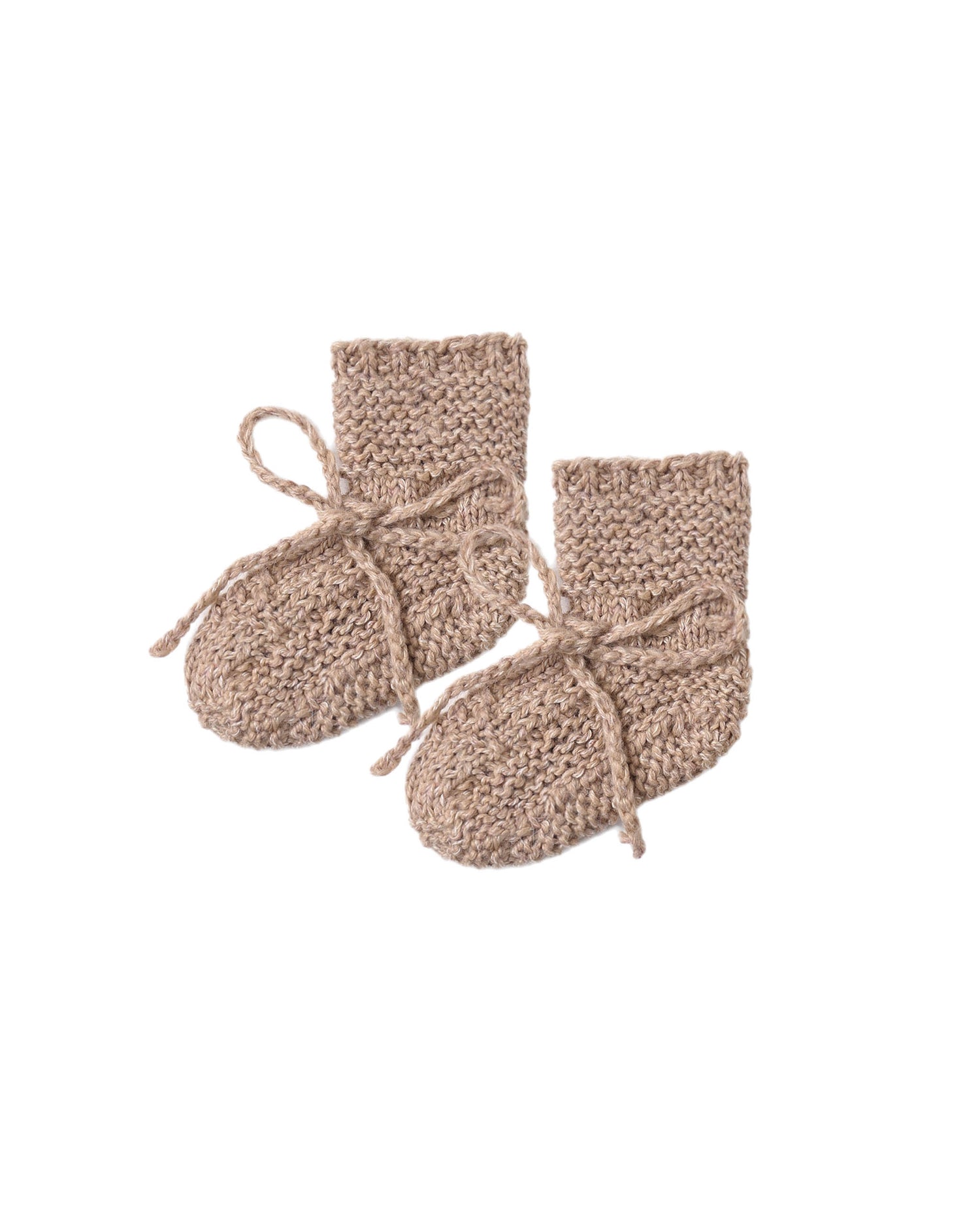 Quincy Mae Knit Booties - Heathered Almond