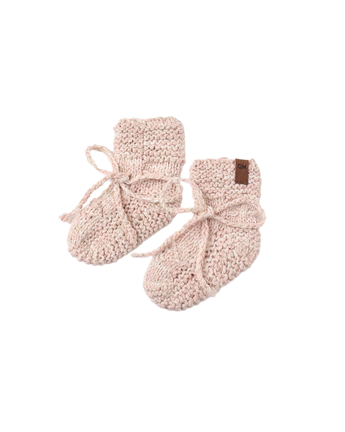 Quincy Mae Knit Booties - Dusty Rose Speckle