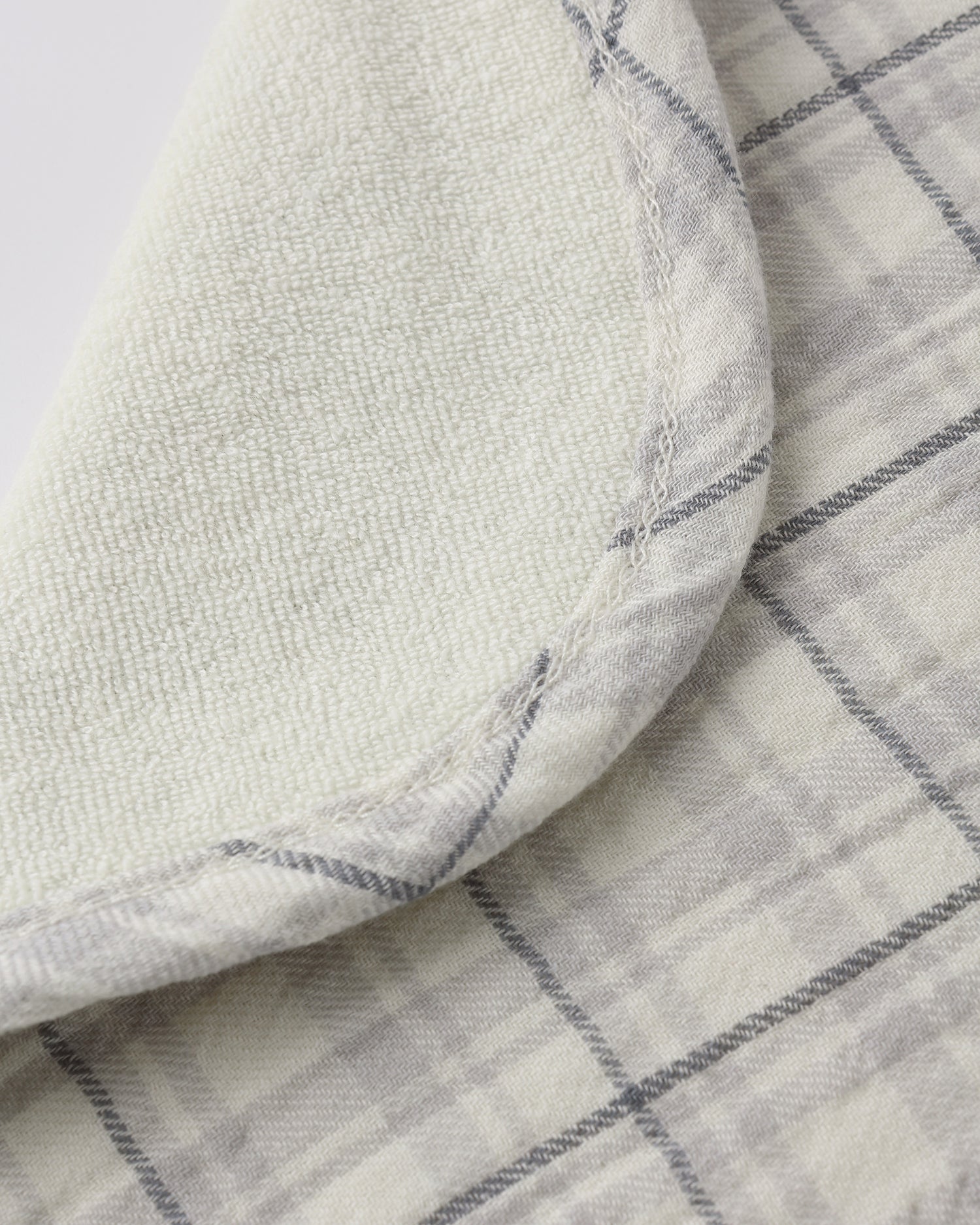 Quincy Mae Woven Tie Bib - Blue Plaid