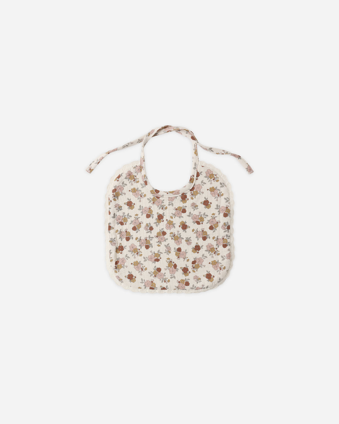 Quincy Mae Woven Tie Bib - Bloom