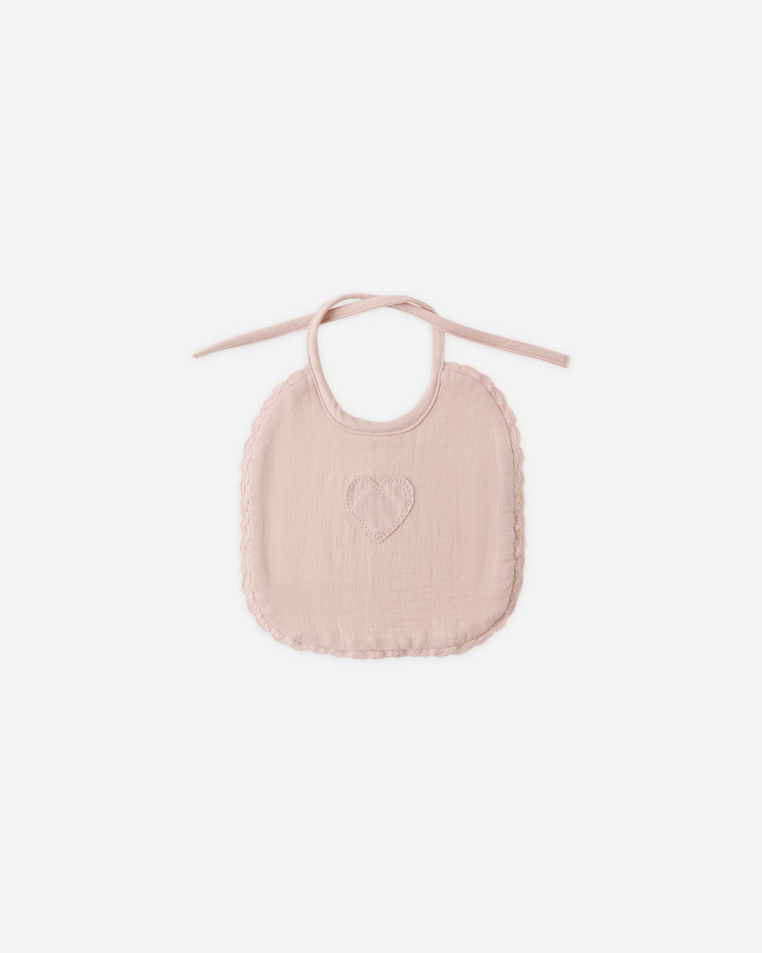 Quincy Mae Woven Tie Bib - Blush