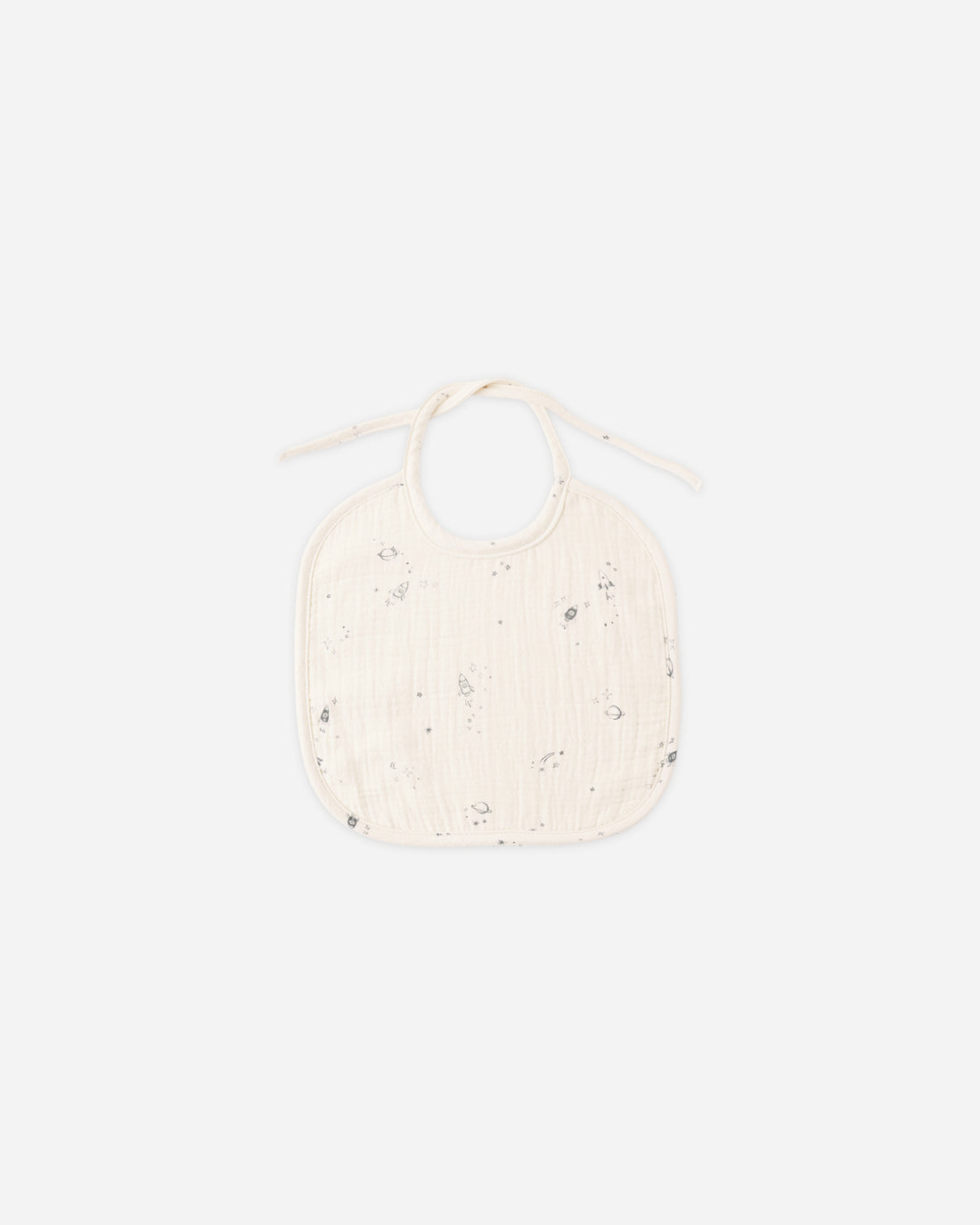 Quincy Mae Woven Tie Bib - Space