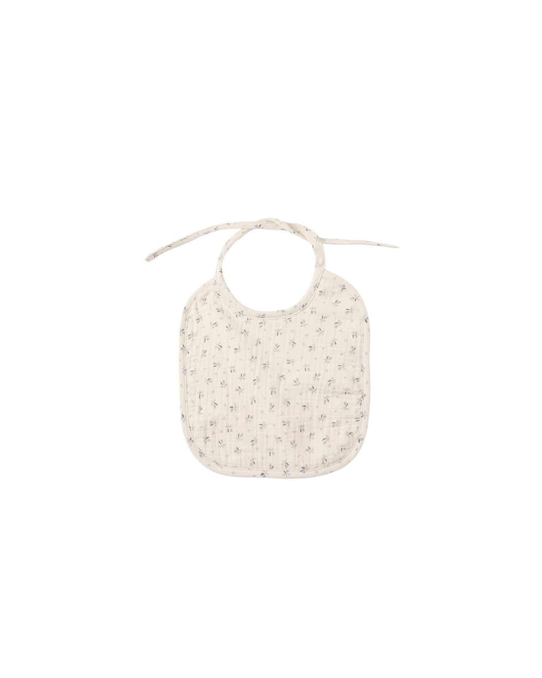 Quincy Mae Woven Tie Bib - Bluebell