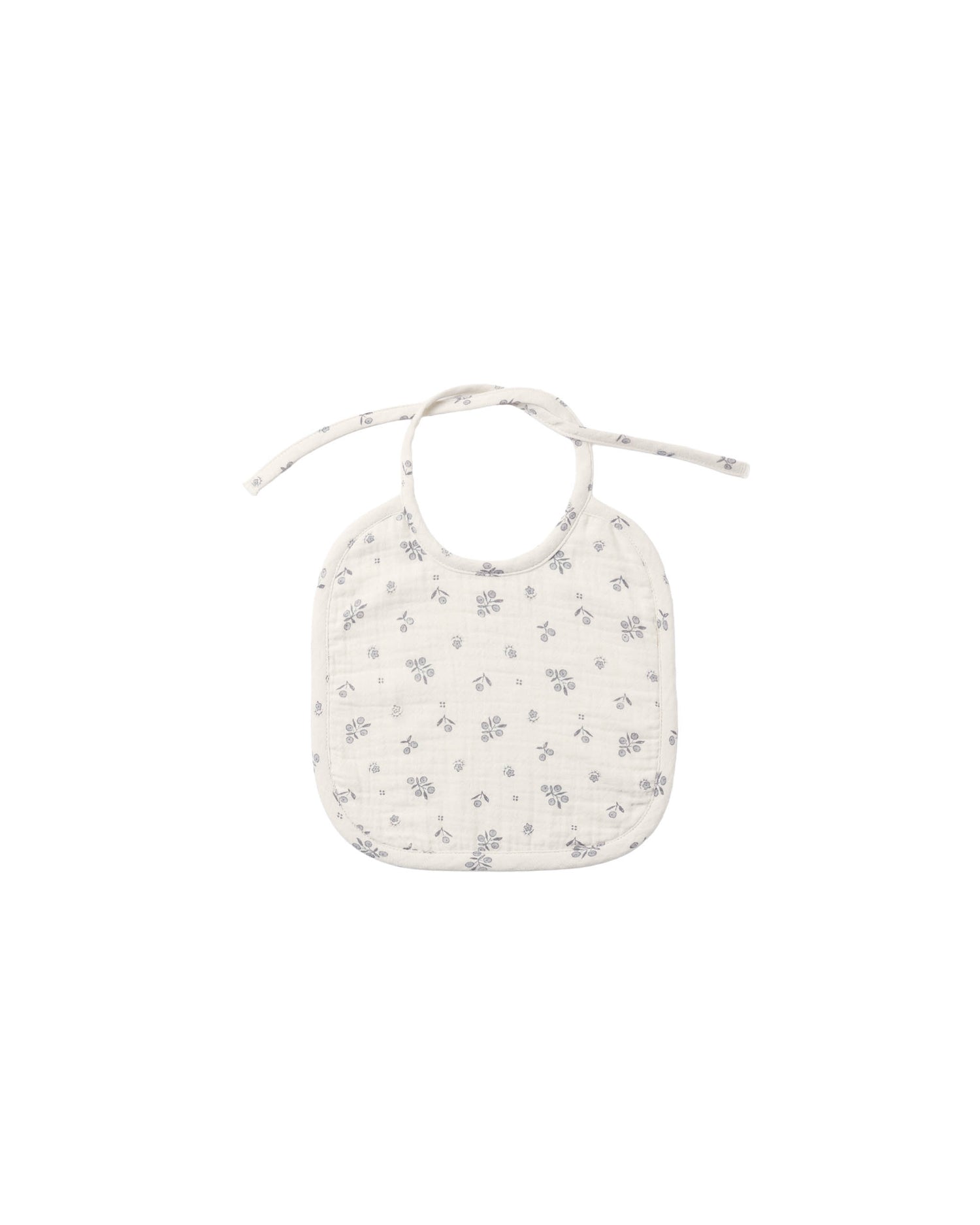 Quincy Mae Woven Tie Bib - Winter Berry