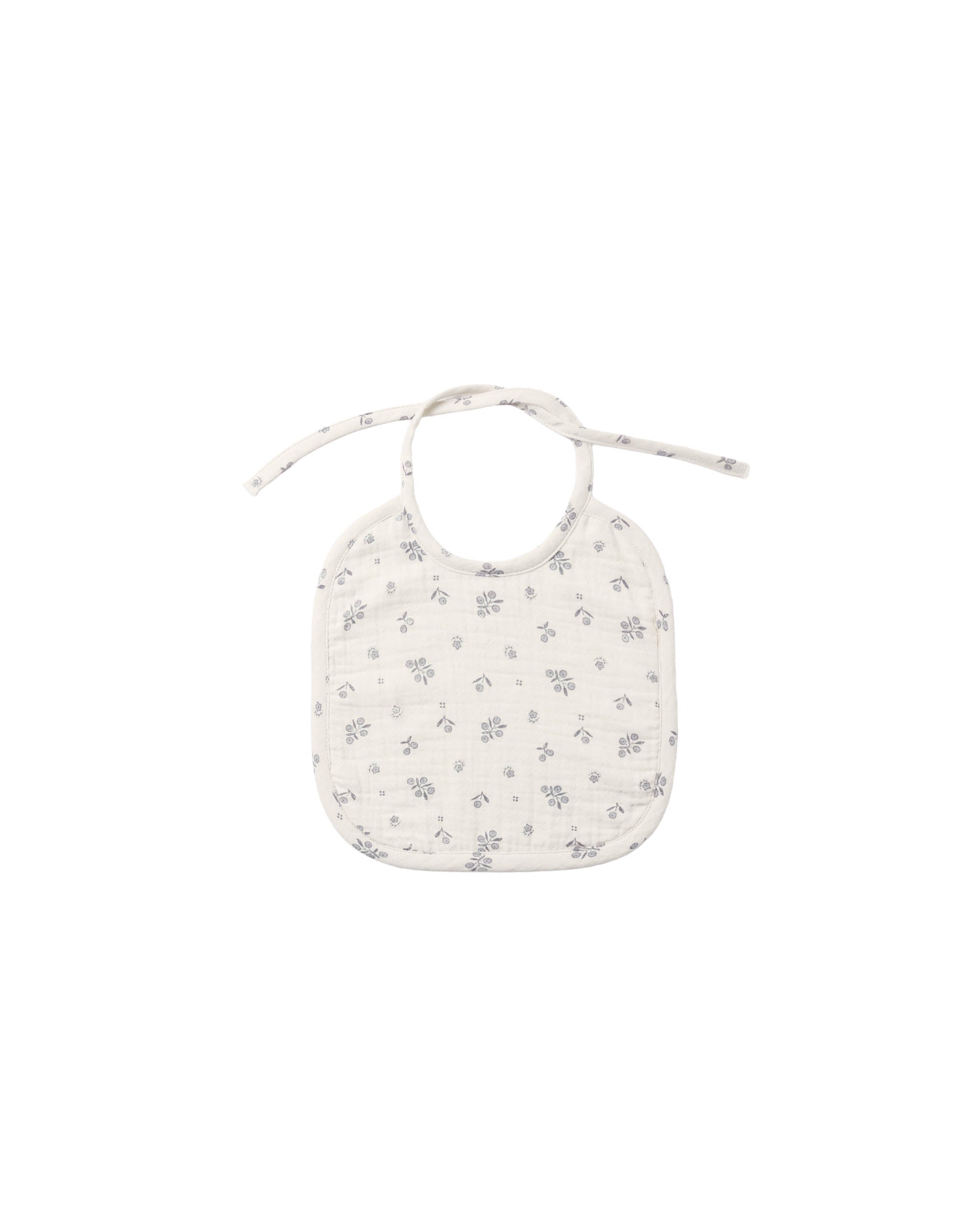 Quincy Mae Woven Tie Bib - Winter Berry