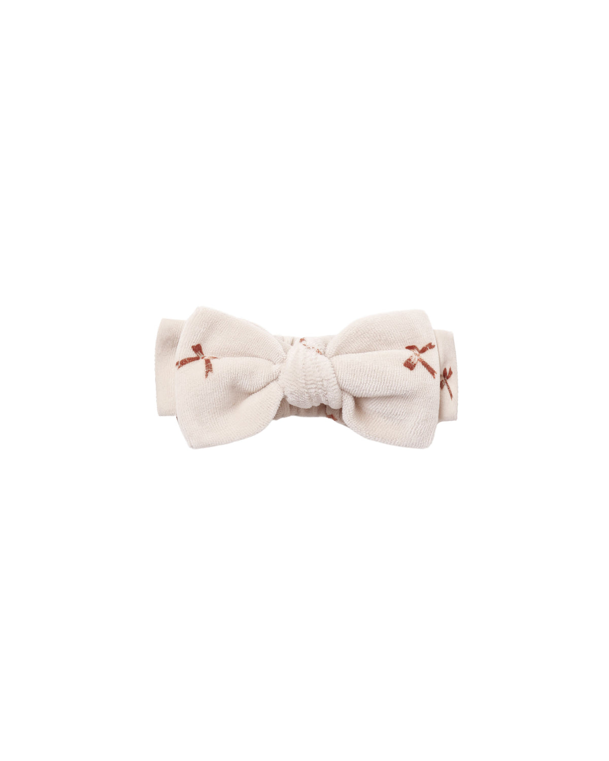 Quincy Mae Velour Bow Headband - Red Bows