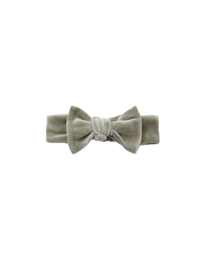 Quincy Mae Velour Bow Headband - Spruce
