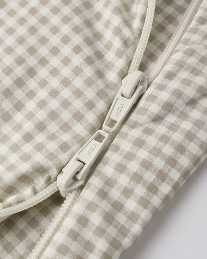 Quincy Mae Bamboo Sleep Bag - Oat Gingham