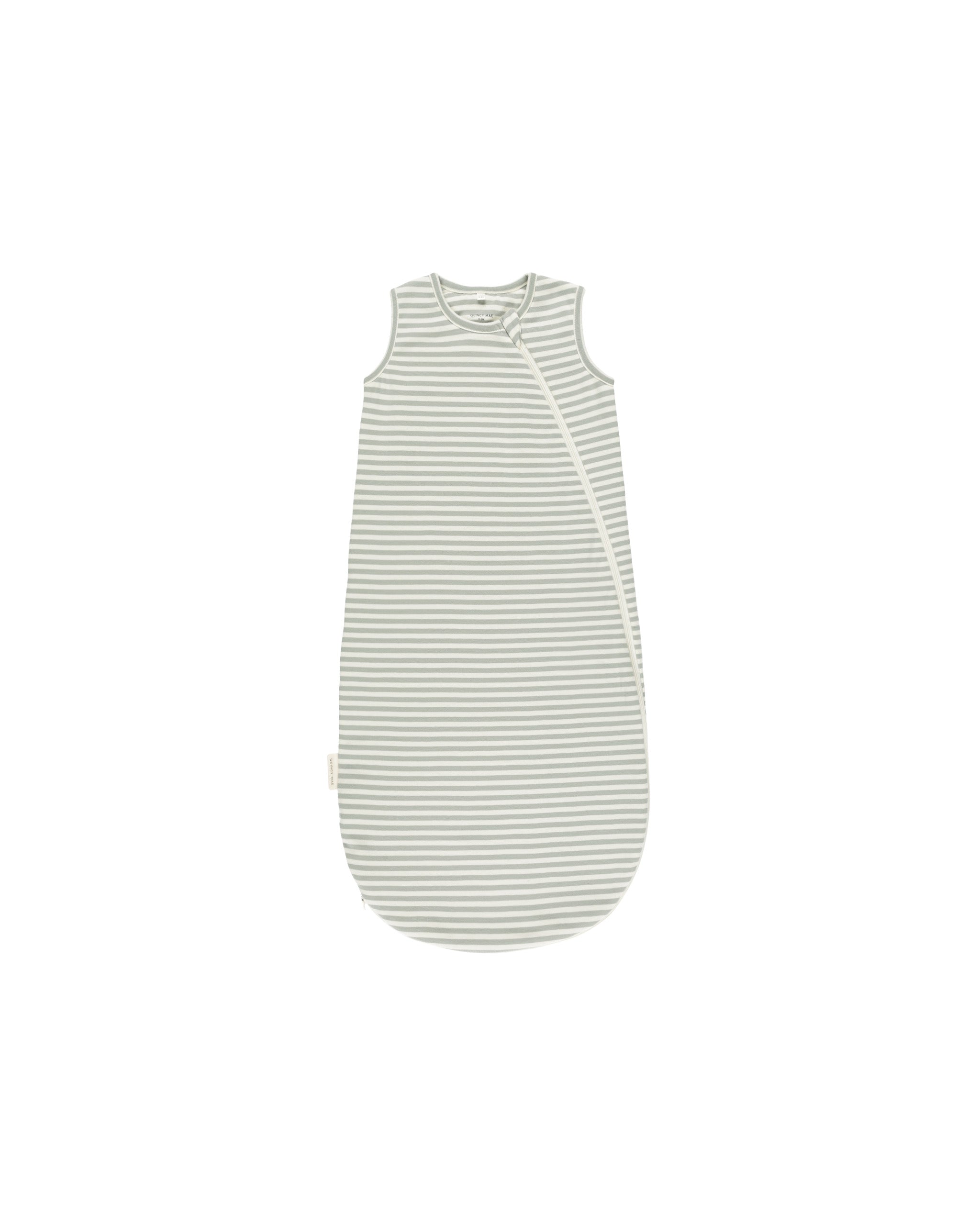 Quincy Mae Jersey Sleep Bag - Sage Stripe