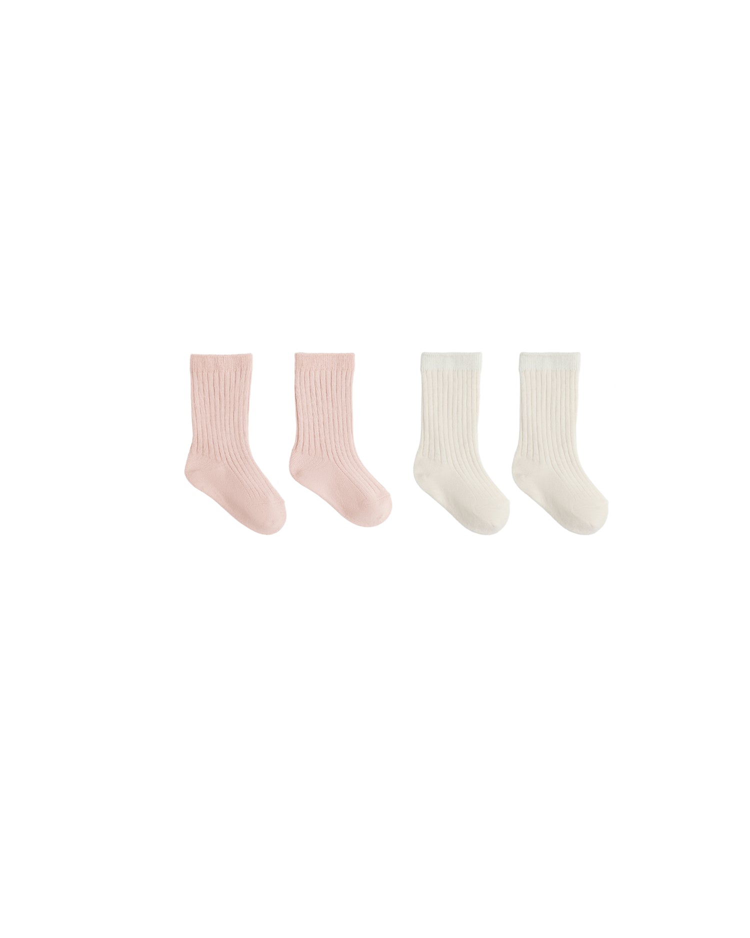 Quincy Mae Socks Set - Natural, Rose