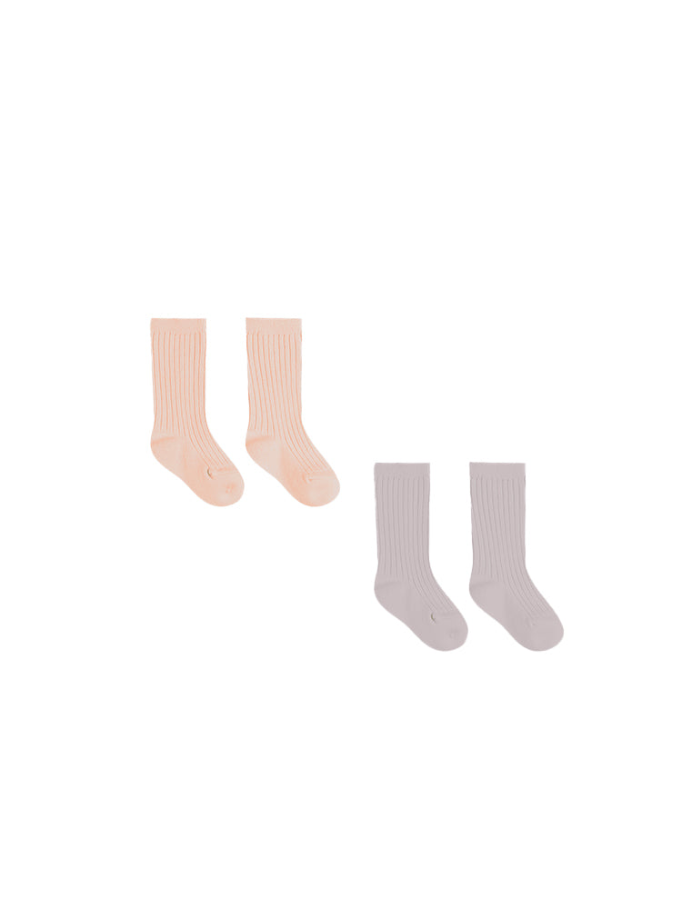 Quincy Mae Socks Set - Melon, Lavander