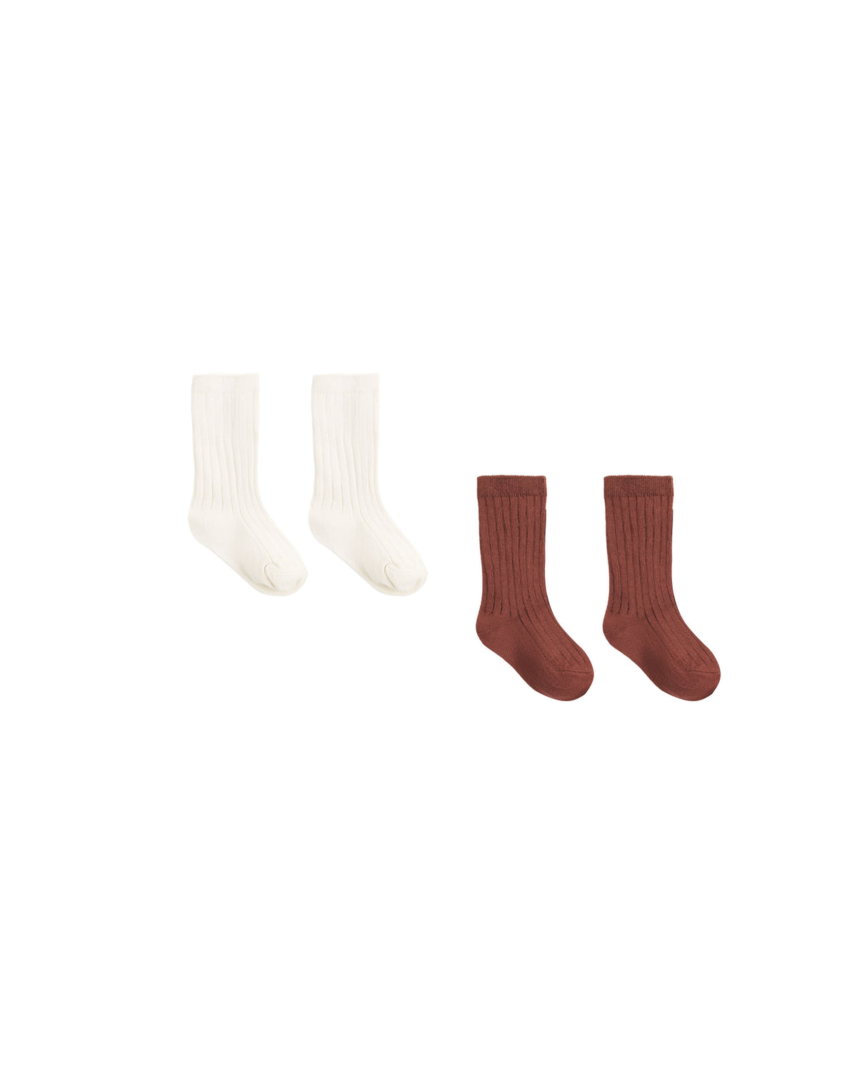 Quincy Mae Socks Set - Natural, Redwood