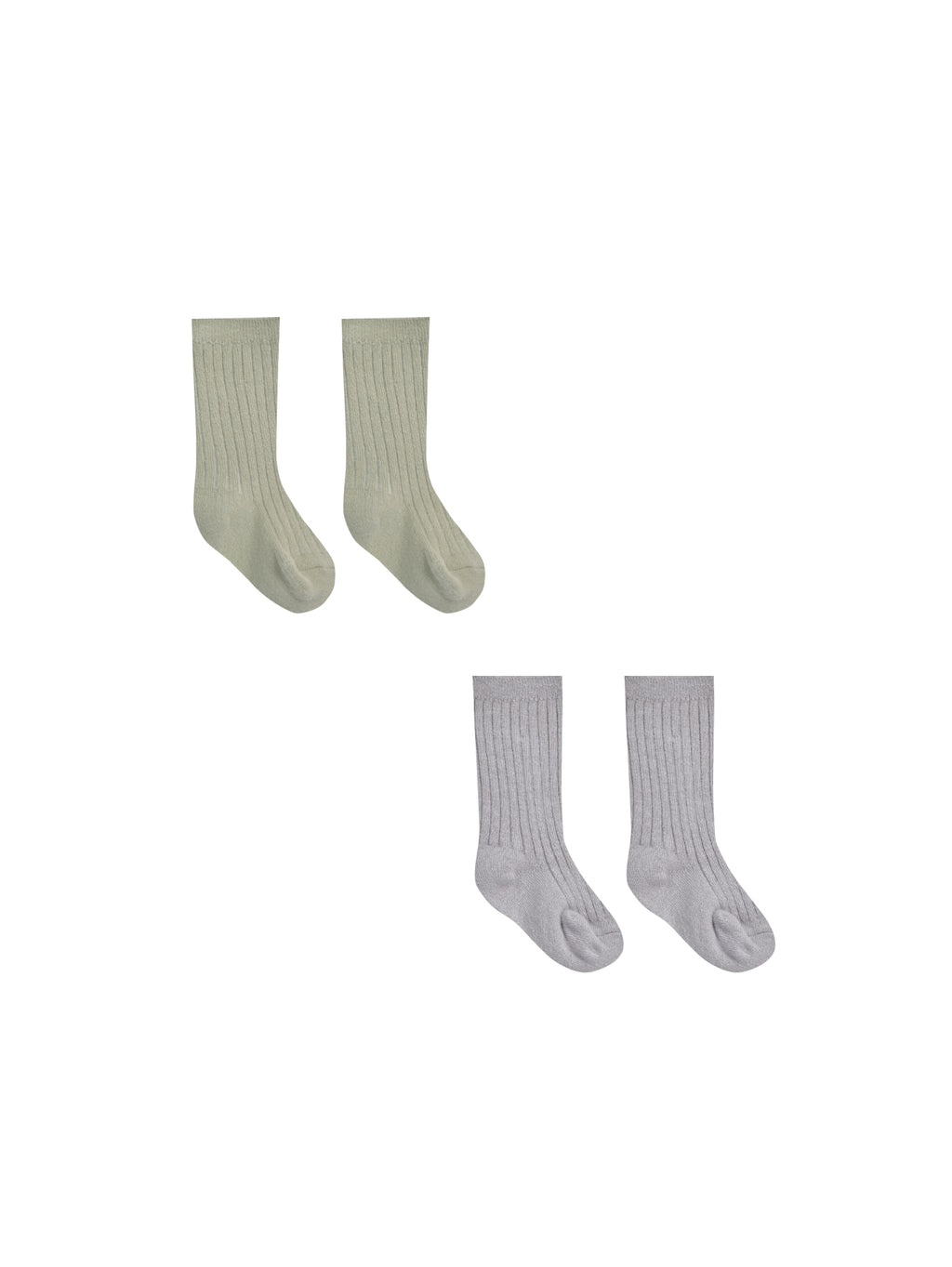 Quincy Mae Socks Set - Sage, Periwinkle
