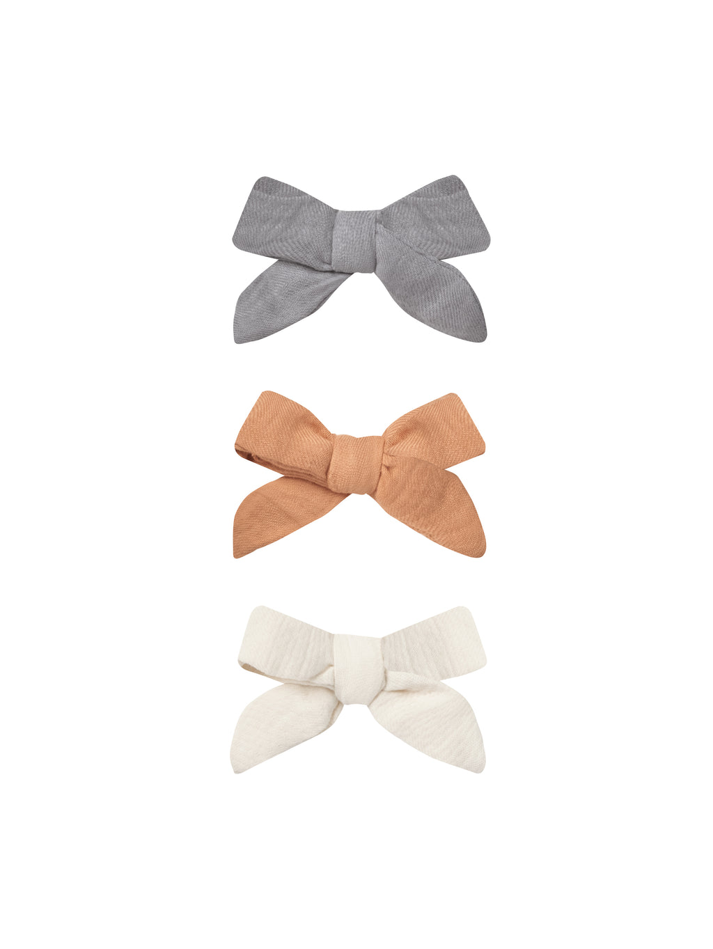 Quincy Mae Bow with Clip, Set of 3 - Lagoon, Melon, Ivory