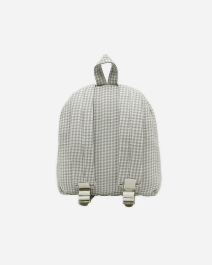 Quincy Mae Mini Backpack - Sage Gingham