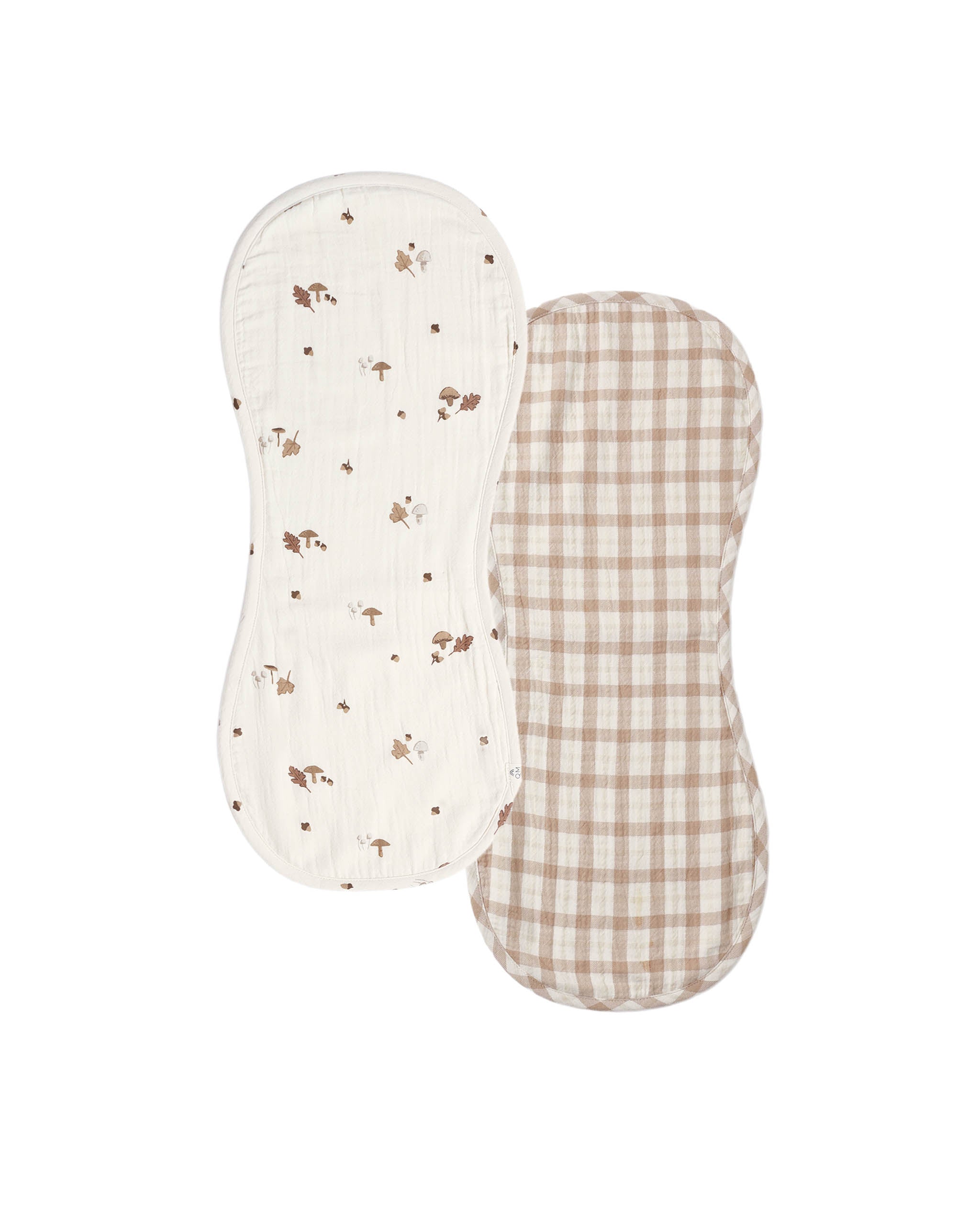 Quincy Mae Burp Cloth, 2 Pack - Woodland, Rustic Plaid