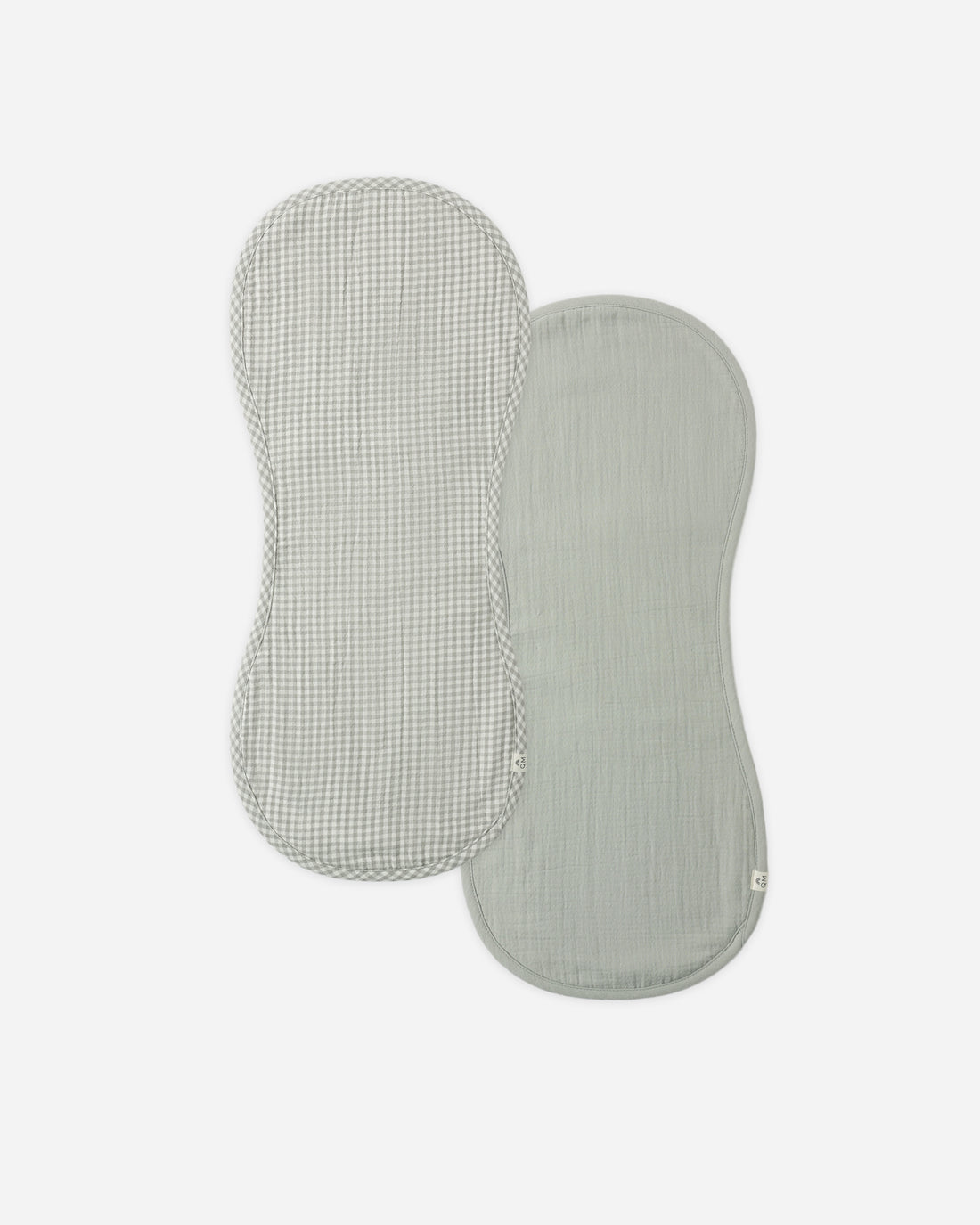 Quincy Mae Burp Cloth, 2 Pack - Sage Gingham, Sage