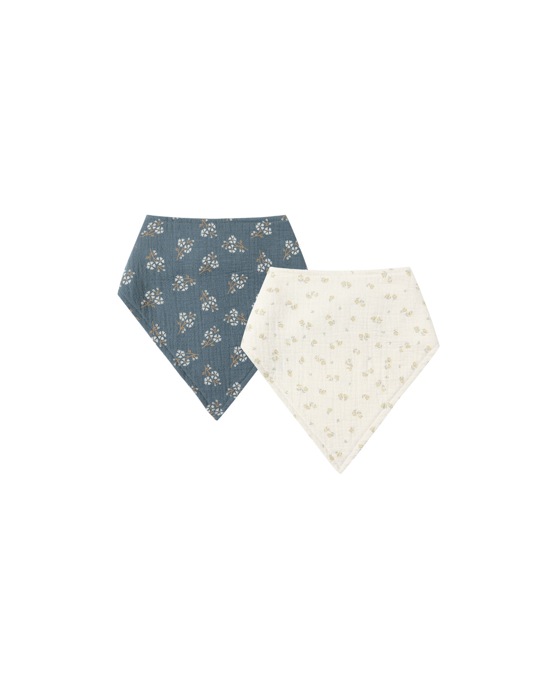 Quincy Mae Bandana Scarf, 2 Pack - Golden Floral, Blue Floral