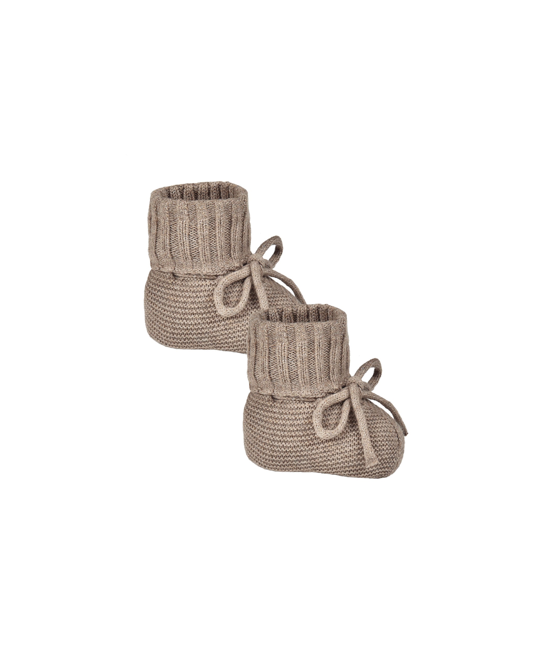 Quincy Mae Knit Booties - Heathered Mocha