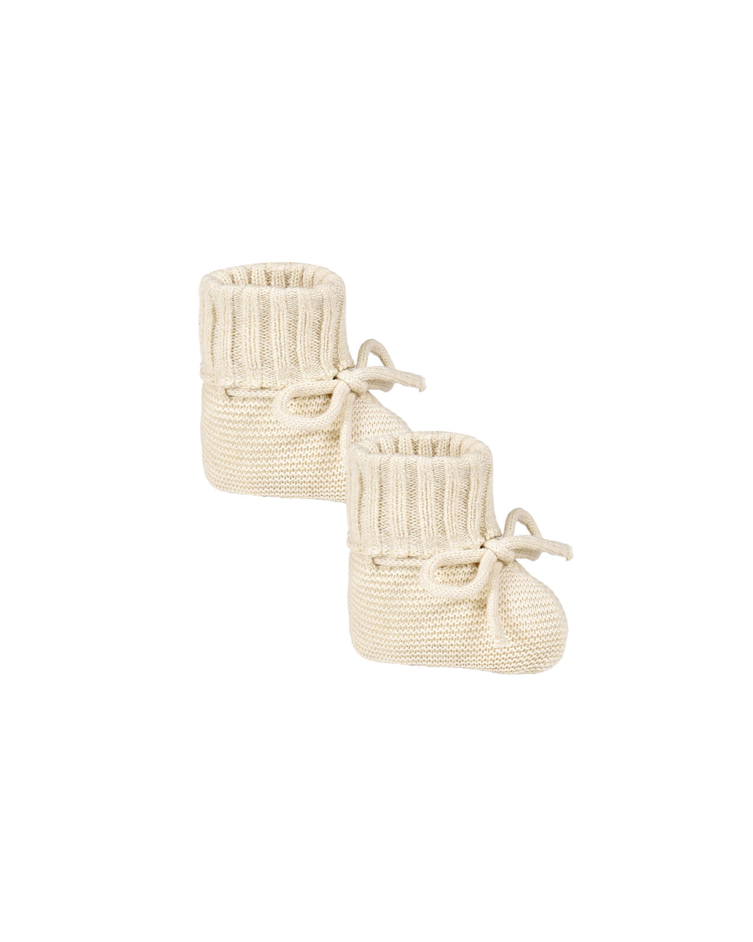 Quincy Mae Knit Booties - Heathered Natural