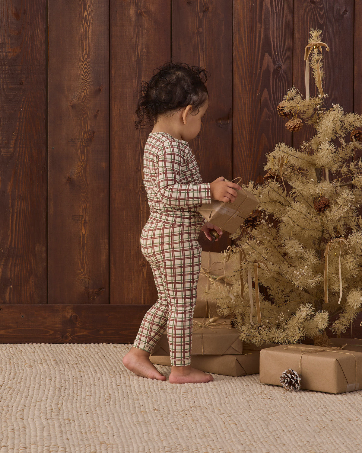 Quincy Mae Bamboo Pajama Set - Redwood Check