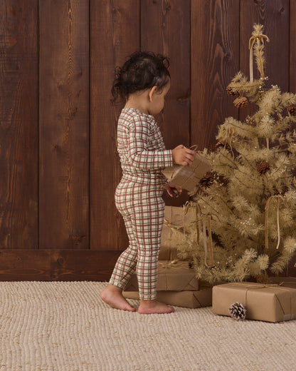 Quincy Mae Bamboo Pajama Set - Redwood Check