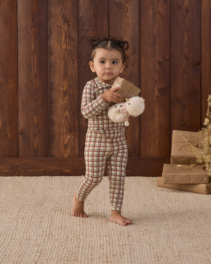Quincy Mae Bamboo Pajama Set - Redwood Check