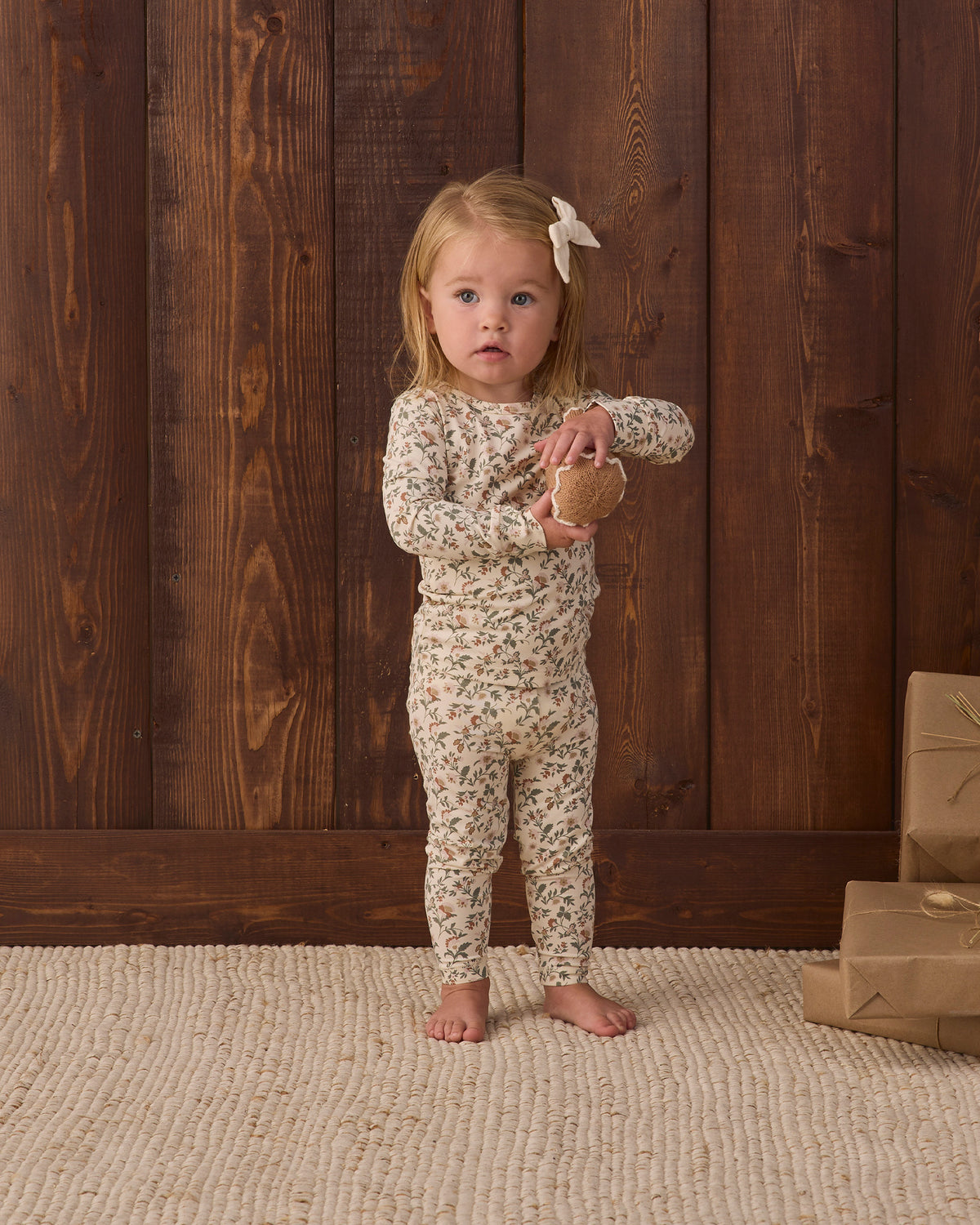 Quincy Mae Bamboo Pajama Set - Holiday Floral