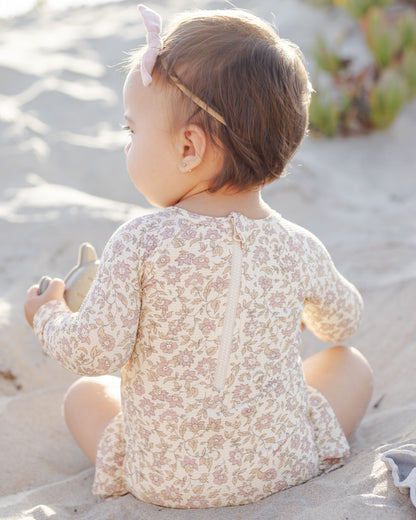 Quincy Mae Olivia Rashguard  One-Piece - Dahlia