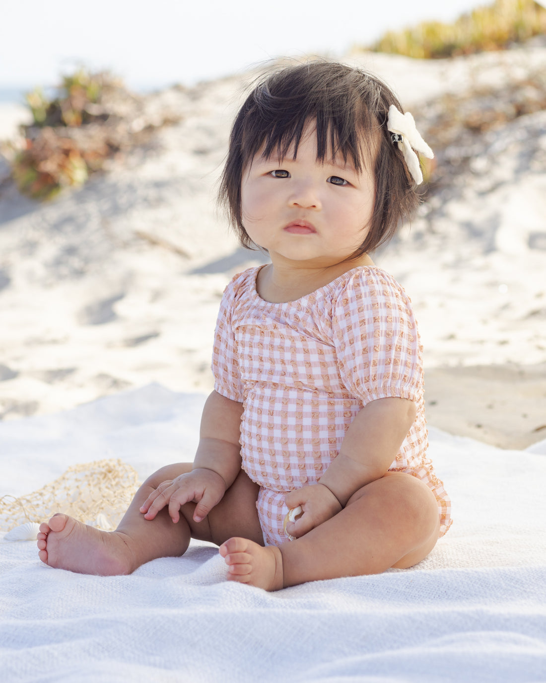 Quincy Mae Catalina One-Piece - Melon Check