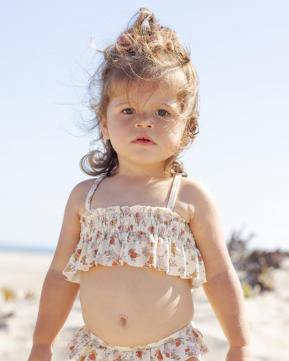 Quincy Mae Smocked Ruffle Bikini - Bloom