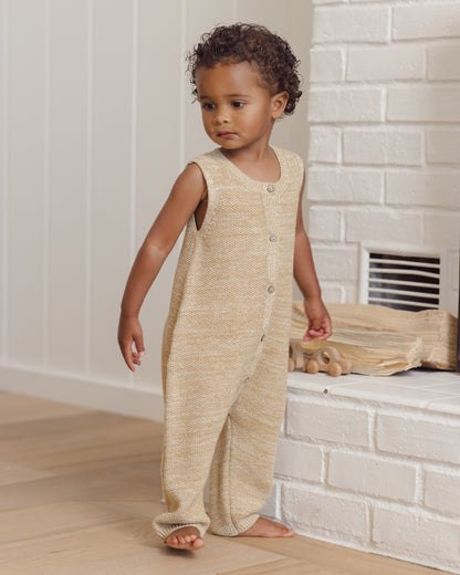 Quincy Mae Knit Jumpsuit - Heathered Honey