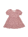 Huxbaby Tiered Puff Sleeve Dress - Flower Bear