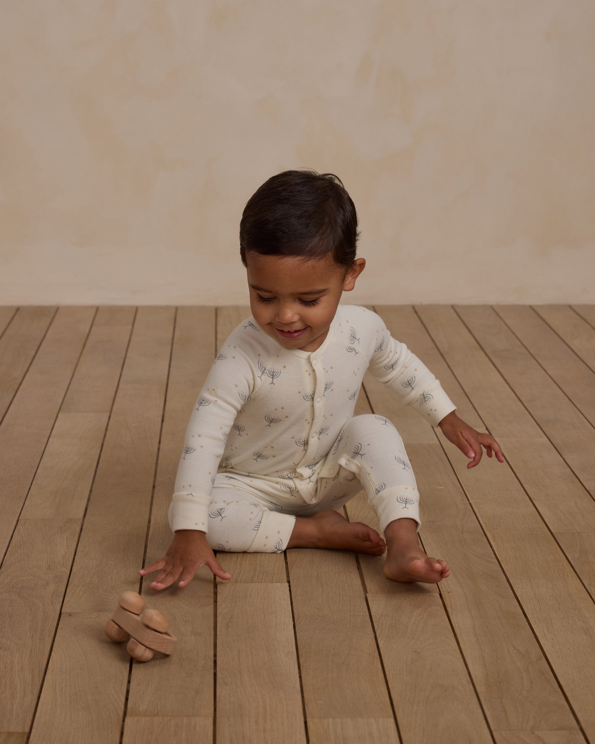Rylee + Cru Organic Long John Pajamas - Hanukkah