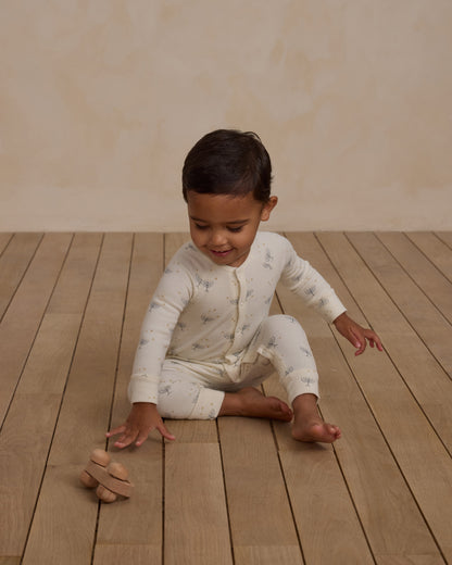 Rylee + Cru Organic Long John Pajamas - Hanukkah