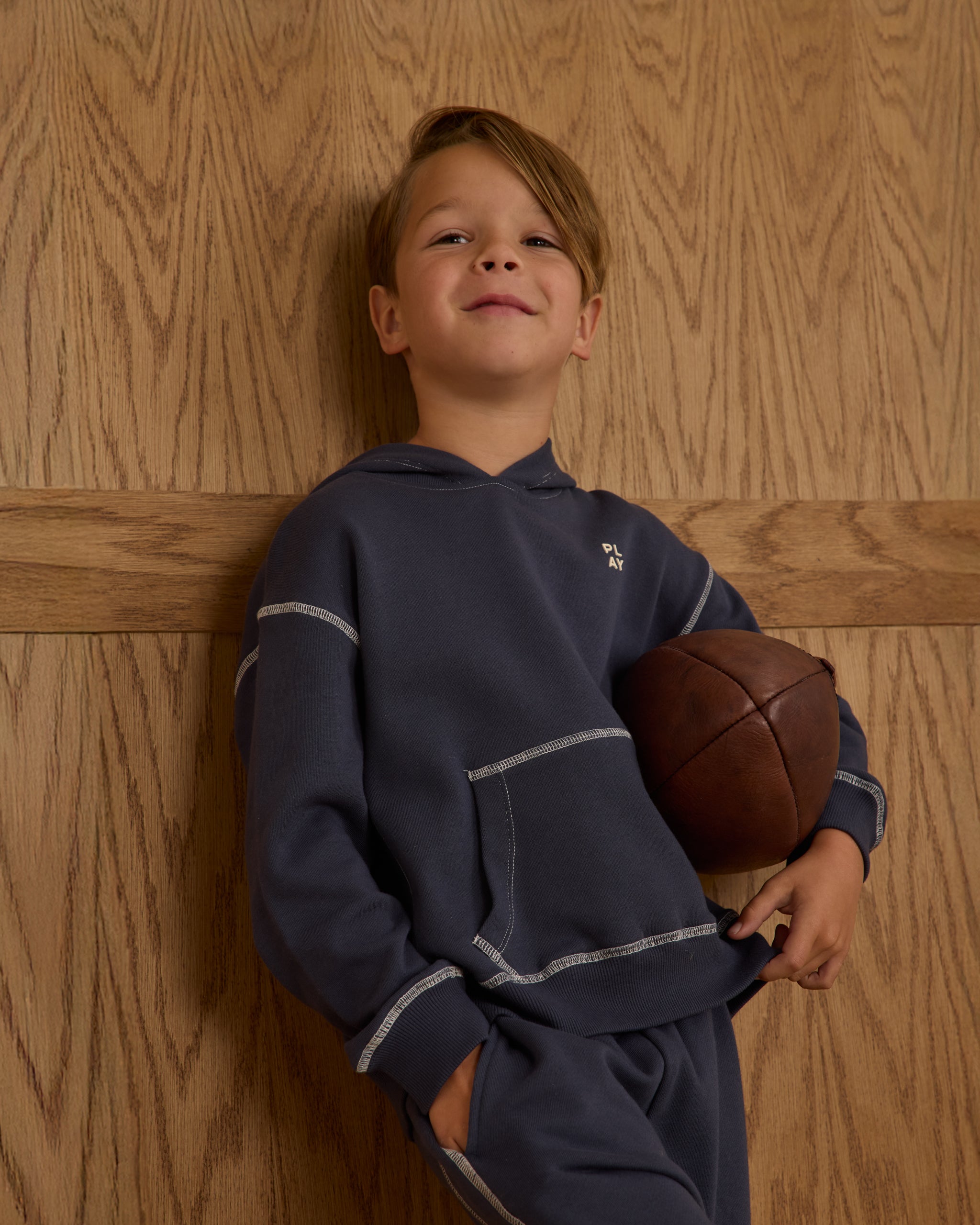 Rylee + Cru PLay X Play Coast Hoodie - Heathered Navy