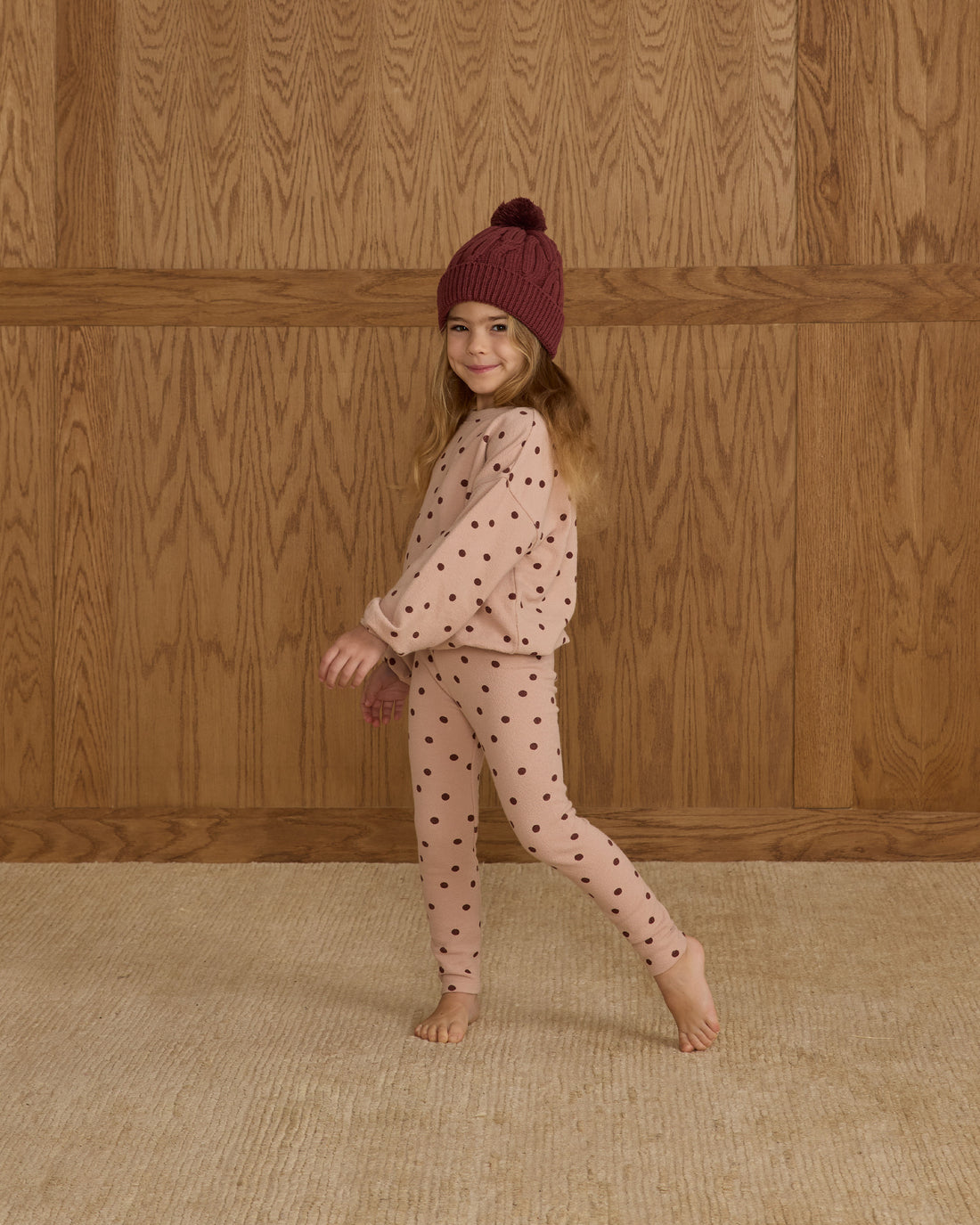 Rylee + Cru Spongey Knit Set - Polka Dot