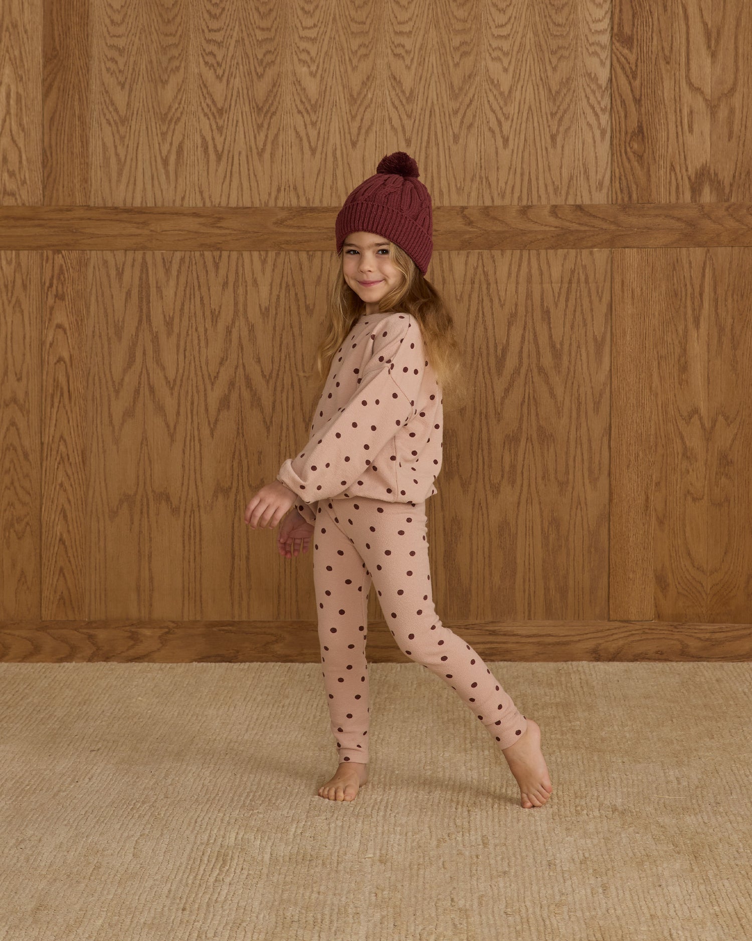 Rylee + Cru Spongey Knit Set - Polka Dot