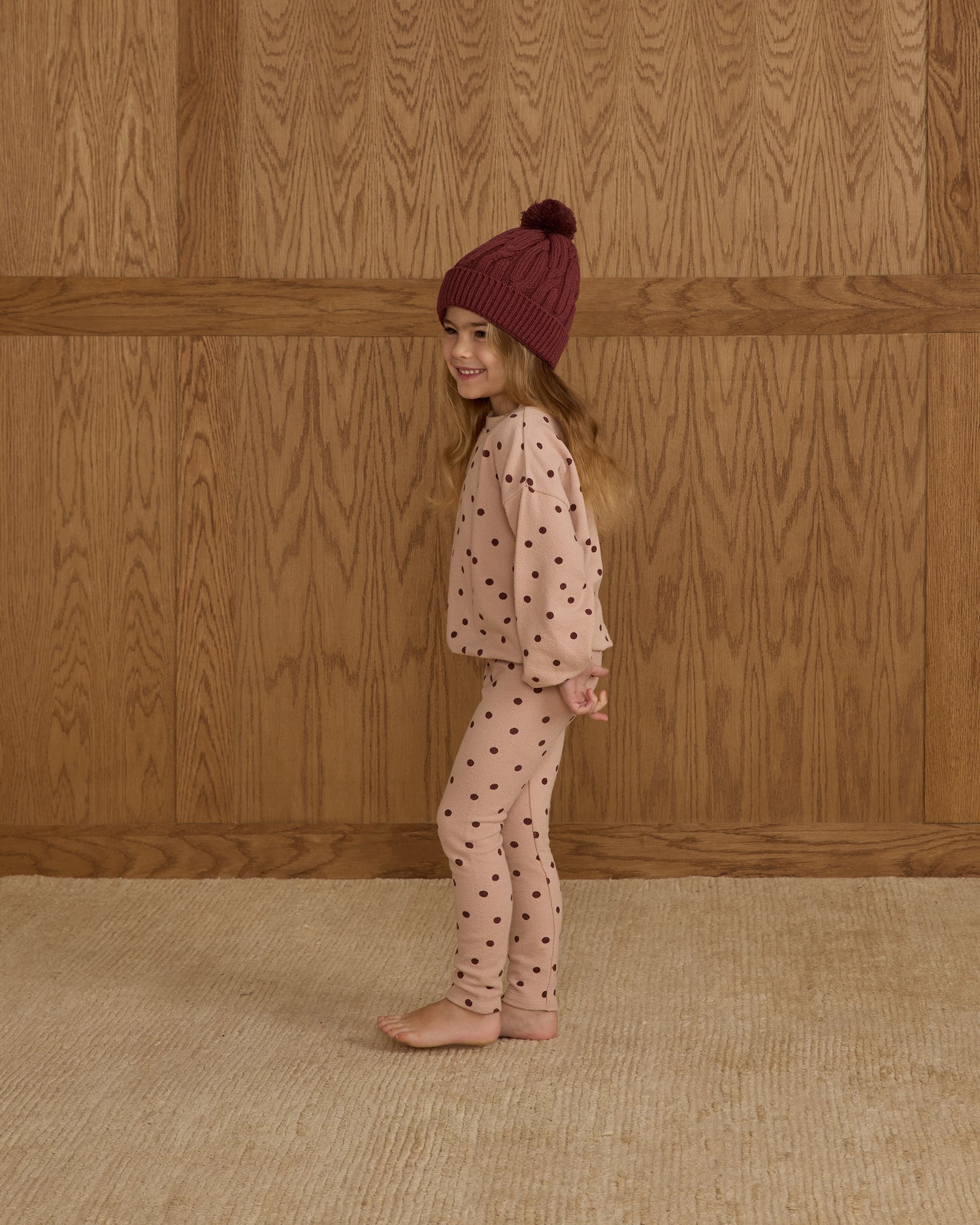 Rylee + Cru Spongey Knit Set - Polka Dot
