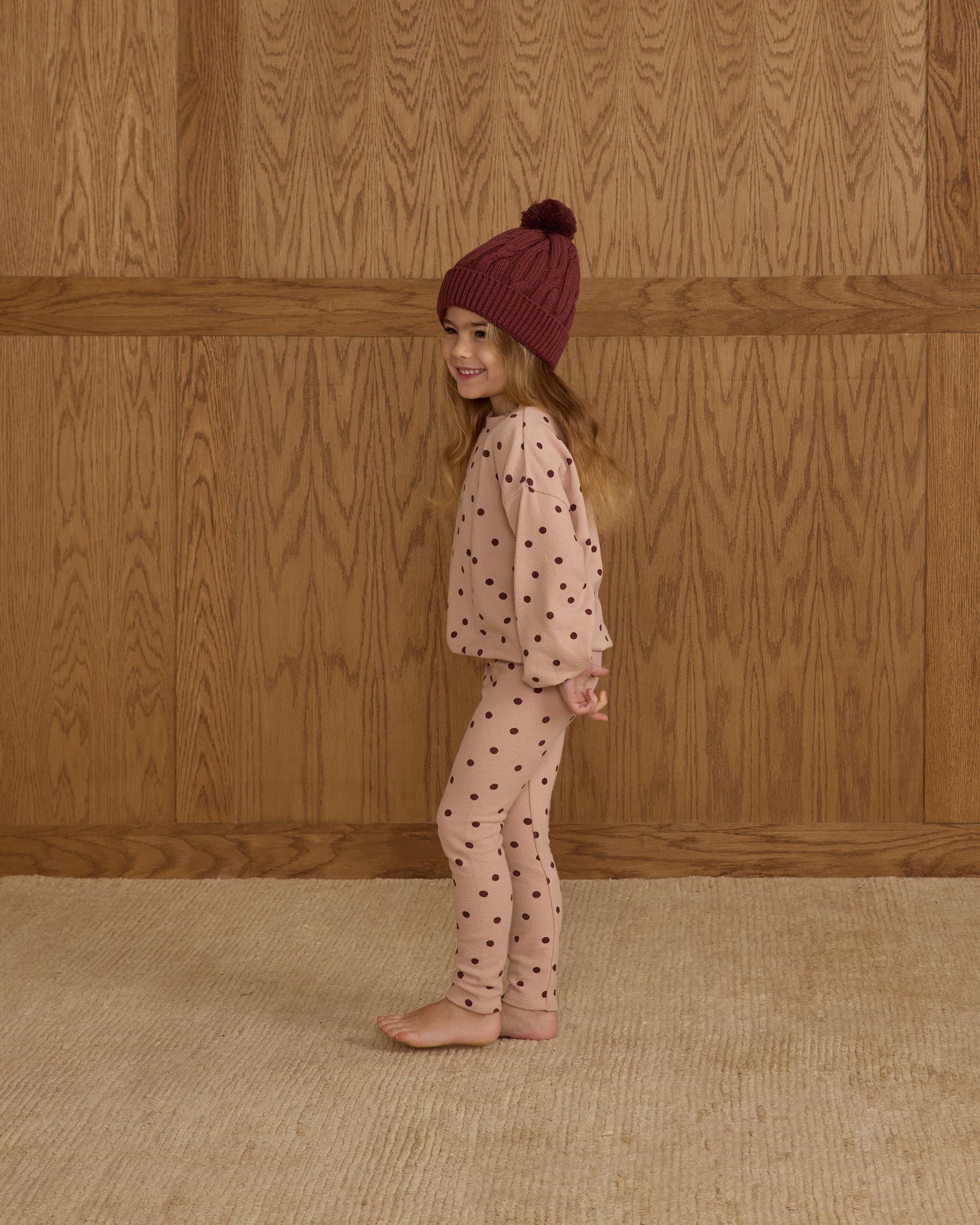 Rylee + Cru Spongey Knit Set - Polka Dot