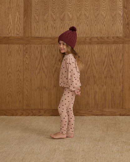 Rylee + Cru Spongey Knit Set - Polka Dot