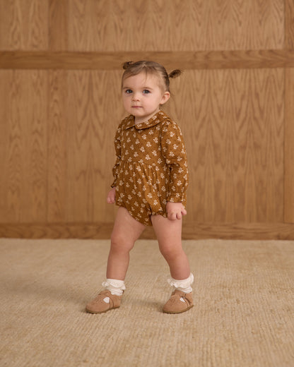Rylee + Cru Cora Romper - Golden Fleur