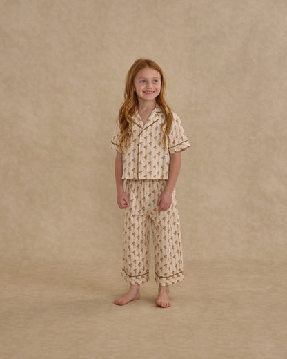 Rylee + Cru Woven Pajama Set - Golden Bloom