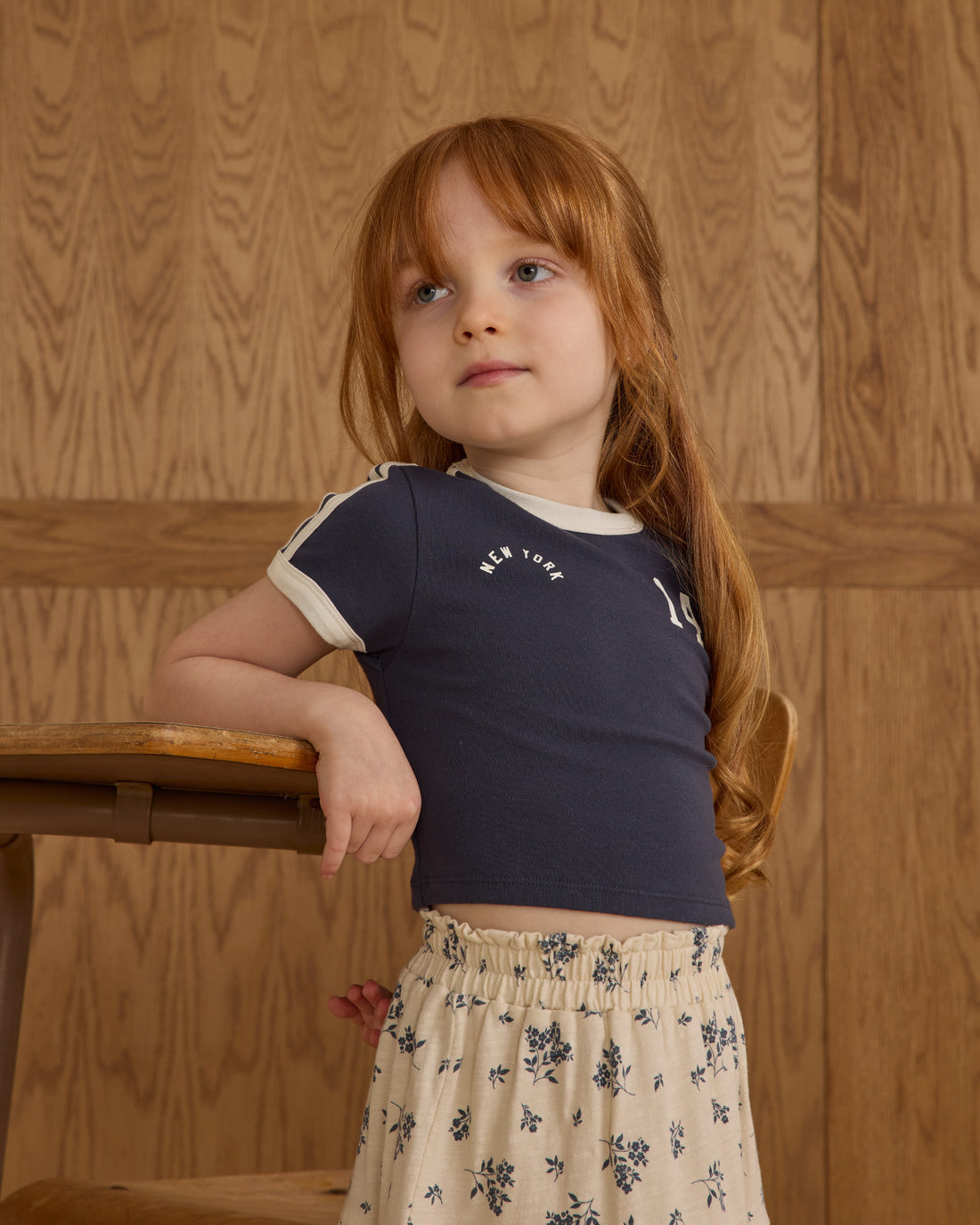 Rylee + Cru Baby Tee - Navy
